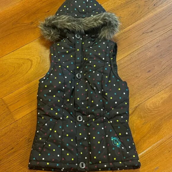 Burton Dry Ride Full Zip Hooded puffer vest size xs - Picture 2 of 5